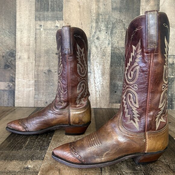 Lucchese N4561 Wingtip 1883 Western Brown Cowboy Boots Womens 8 B - Picture 12 of 12
